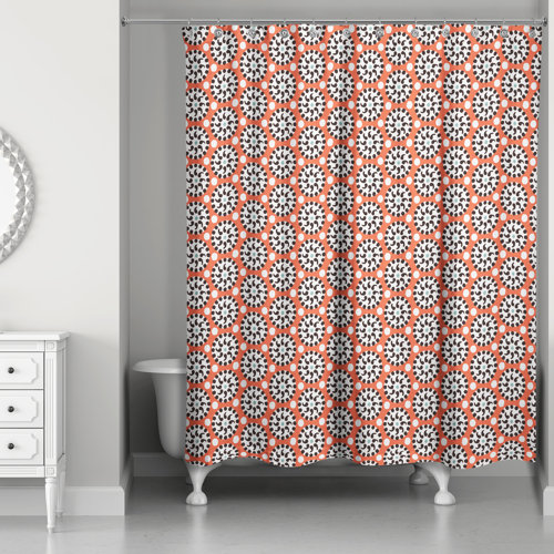 Bungalow Rose Geometric Shower Curtain Wayfair